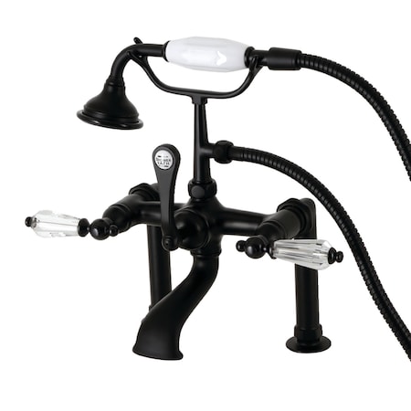 Aqua Vintage Deck Mount Clawfoot Tub Faucet, Matte Black AE103T0WLL